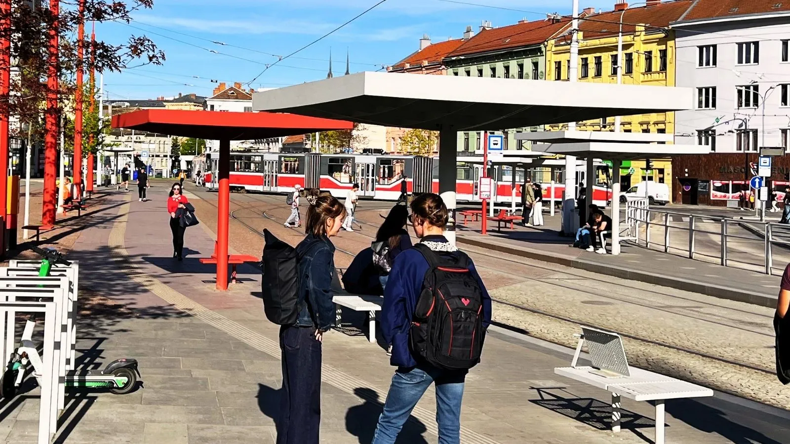 Přístřešky na Mendlově náměstí